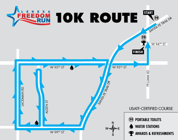 Freedom Run 10K Map