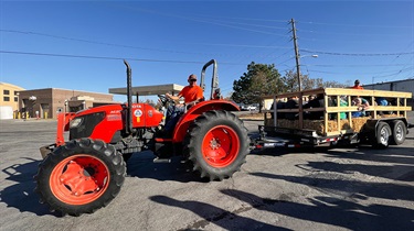 Tractor-pulled hayride