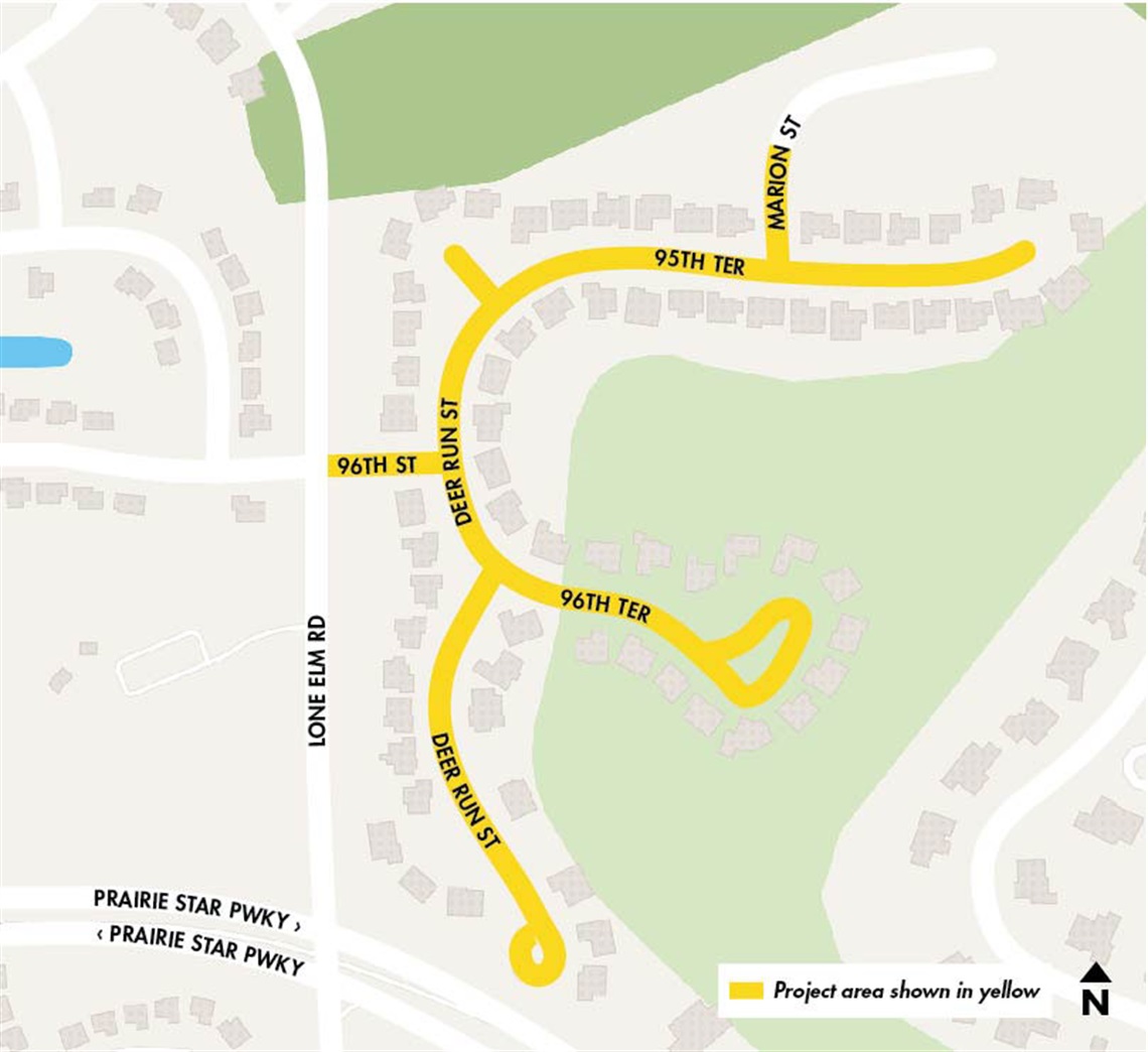 Falcon Ridge Estates street reconstruction project map