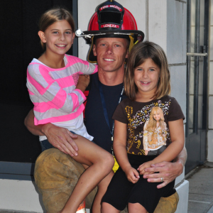 Dave Little with daughters