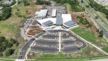 Aerial view of Lenexa Justice Center site