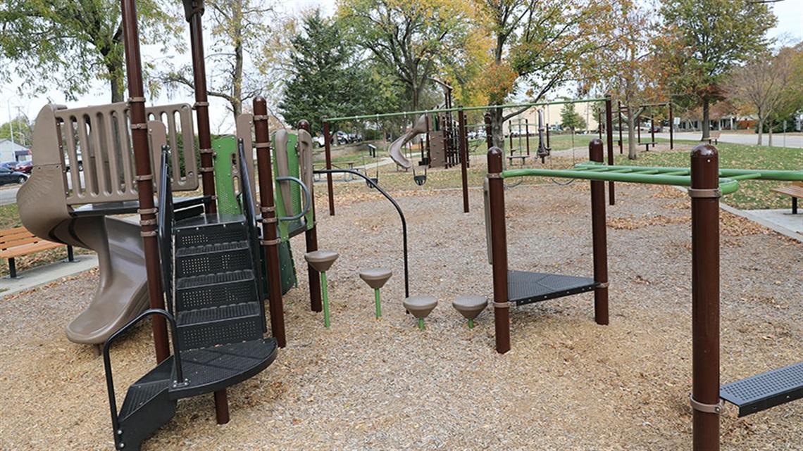 Playground with trees in background